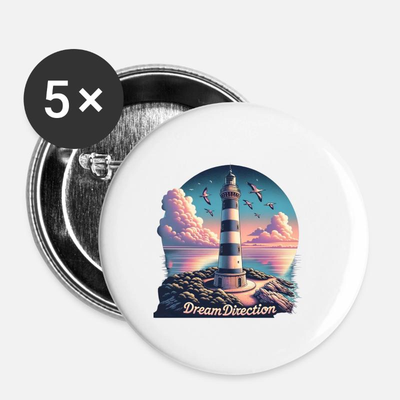 Dream direction - Buttons large 2.2''/56 mm (5-pack) - white