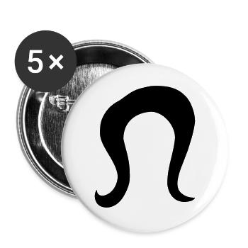 Coiffure - Lot de 5 grands badges (56 mm) - blanc - Devant