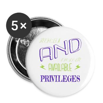 et gratuit wifi hacker cadeau d’anniversaire idée analyste - Lot de 5 grands badges (56 mm) - blanc - Devant