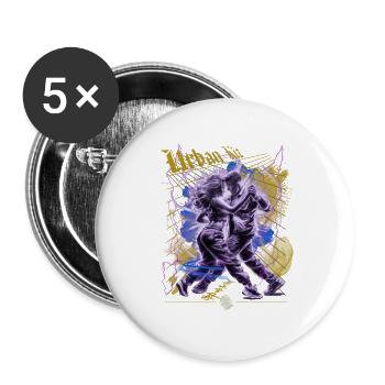 Kizomba Social Perspektiv Urban Kiz - Buttons groß 56 mm (5er Pack) - Weiß - Vorne