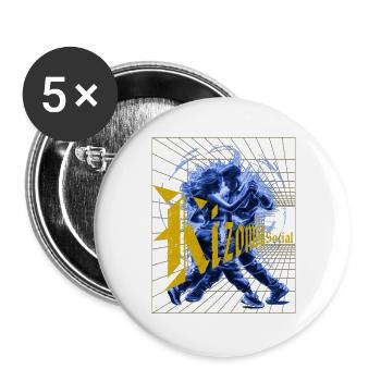 Kizomba Social Perspektiv Urban Kiz - Buttons groß 56 mm (5er Pack) - Weiß - Vorne