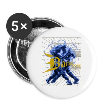 Bachata Social Perspective Festivals - Buttons large 2.2''/56 mm (5-pack) - white - Front