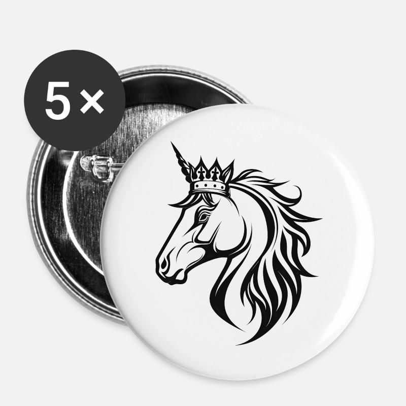Heir to the throne of contrasts - Buttons large 2.2''/56 mm (5-pack) - white
