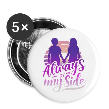 Vacation early summer late summer summer holiday holiday sea - Buttons large 2.2''/56 mm (5-pack) - white - Front