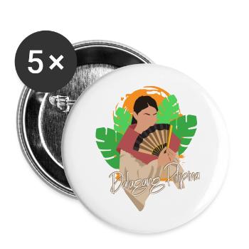 Philippines Drapeau philippin Philippines I Cadeau - Lot de 5 grands badges (56 mm) - blanc - Devant