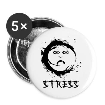 Enzo zen smiley Ensie Stress - Buttons large 2.2''/56 mm (5-pack) - white - Front