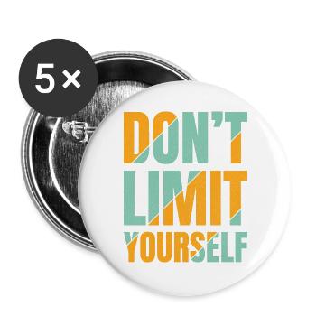 Don't limit yourself - Buttons large 2.2''/56 mm (5-pack) - white - Front