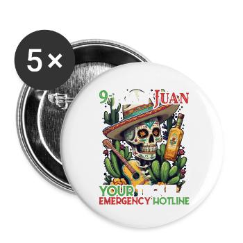 Lustiger Tequila Spruch Cinco De Mayo Design - Buttons groß 56 mm (5er Pack) - Weiß - Vorne