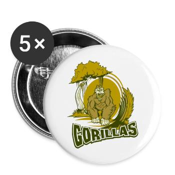 Gorilla - Buttons groß 56 mm (5er Pack) - Weiß - Vorne