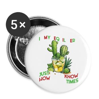 Lustige Tequila Era Cinco De Mayo Mexiko Design - Buttons groß 56 mm (5er Pack) - Weiß - Vorne