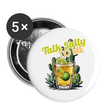 Lustiger Tequila Spruch Cinco De Mayo Design - Buttons groß 56 mm (5er Pack) - Weiß - Vorne