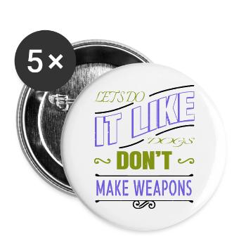 awesome heart humor family peace movement happy - Buttons groß 56 mm (5er Pack) - Weiß - Vorne