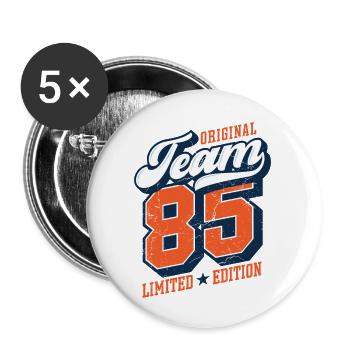 Original Team 85 - Limited Edition - Buttons large 2.2''/56 mm (5-pack) - white - Front