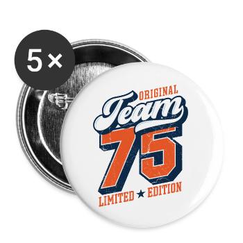 Original Team 75 - Limited Edition - Buttons large 2.2''/56 mm (5-pack) - white - Front