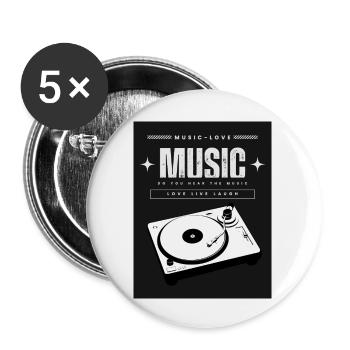 DJ pult - Buttons groß 56 mm (5er Pack) - Weiß - Vorne