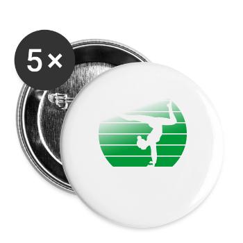 Gymnast Gymnastics Gymnastics Club Gymnastics Gymnastics - Buttons large 2.2''/56 mm (5-pack) - white - Front
