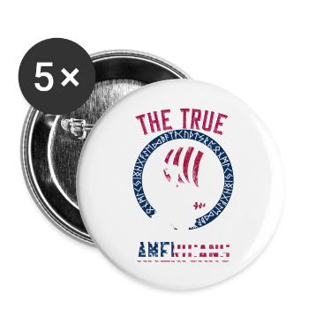 American Viking Nordic Roots Boat - Buttons large 2.2''/56 mm (5-pack) - white - Front