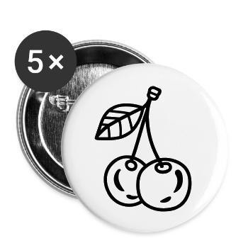 cherry - Buttons large 2.2''/56 mm (5-pack) - white - Front