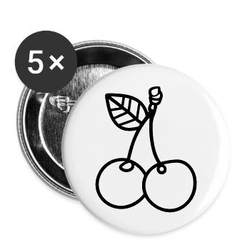 cherry - Buttons large 2.2''/56 mm (5-pack) - white - Front