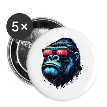 Gorilla - Buttons large 2.2''/56 mm (5-pack) - white - Front