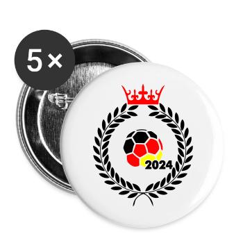 Football Germany 2024 - Buttons large 2.2''/56 mm (5-pack) - white - Front