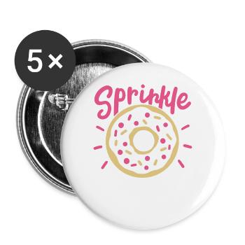 Donut Streusel - Buttons groß 56 mm (5er Pack) - Weiß - Vorne