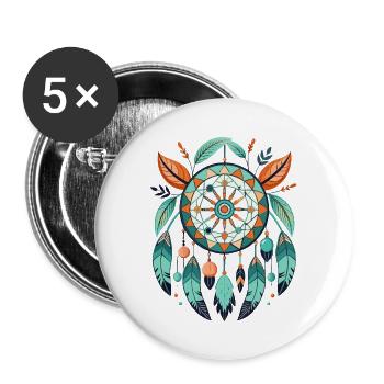 Dream catcher - Buttons large 2.2''/56 mm (5-pack) - white - Front