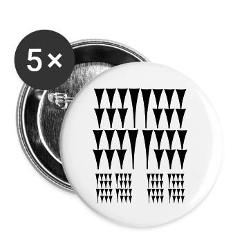 Extraordinary design - Buttons large 2.2''/56 mm (5-pack) - white - Front