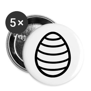 Osterei - Buttons groß 56 mm (5er Pack) - Weiß - Vorne