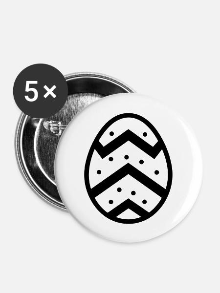 Osterei - Buttons groß 56 mm (5er Pack) - Weiß