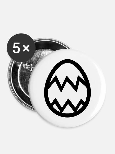 Ei - Buttons groß 56 mm (5er Pack) - Weiß