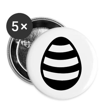 Osterei - Buttons groß 56 mm (5er Pack) - Weiß - Vorne