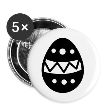 Osterei - Buttons groß 56 mm (5er Pack) - Weiß - Vorne