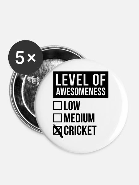 Cricket Cricket Cricket - Buttons groß 56 mm (5er Pack) - Weiß