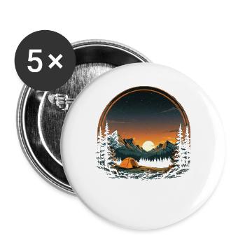 Outdoor Sunset - Buttons large 2.2''/56 mm (5-pack) - white - Front