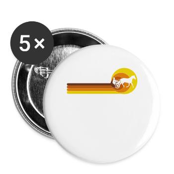 Trotting Horse, Trotting Racing, Equestrian Sports, Horses - Buttons large 2.2''/56 mm (5-pack) - white - Front