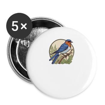 Éleveur d’oiseaux Ornithologue Ornithologue Ornithologue - Lot de 5 grands badges (56 mm) - blanc - Devant