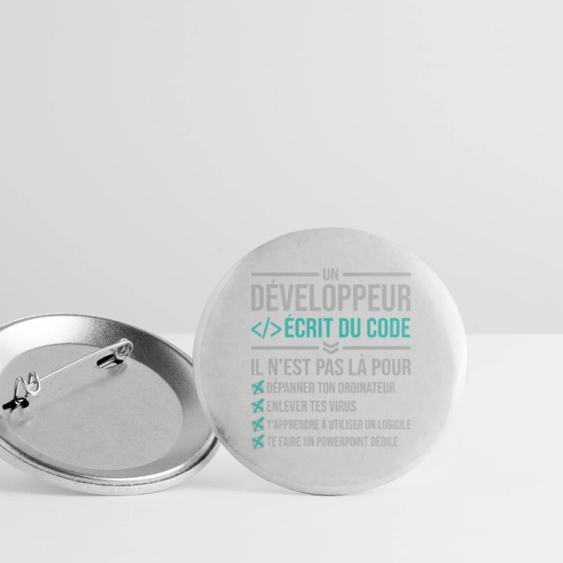 Developer Writing Code Buttons large 2.2''/56 mm (5-pack)
