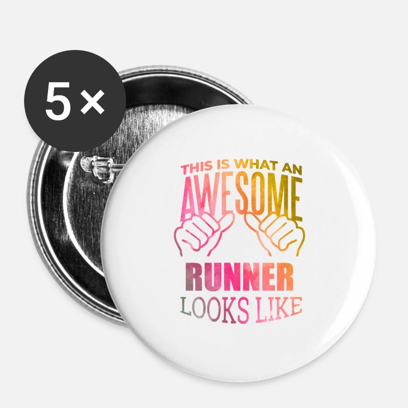 Running - Buttons large 2.2''/56 mm (5-pack) - white