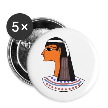 Égyptien - Lot de 5 grands badges (56 mm) - blanc - Devant