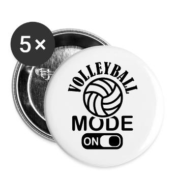 Mode de volley-ball sur le logo de l’équipe de volley-ball de plage - Lot de 5 grands badges (56 mm) - blanc - Devant