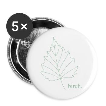 Bouleau. - Lot de 5 grands badges (56 mm) - blanc - Devant