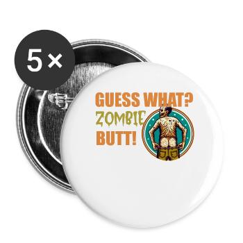 Funny Saying Undead Zombies Halloween Decoration - Buttons large 2.2''/56 mm (5-pack) - white - Front