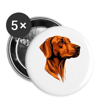 Rhodesian Ridgeback Hunting Dog Dogs Pride Ridgeback - Buttons large 2.2''/56 mm (5-pack) - white - Front