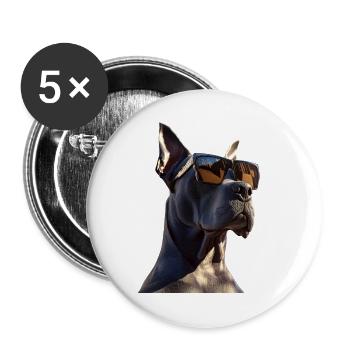 Great Dane Hatz Male Saupacker Great Dane - Buttons large 2.2''/56 mm (5-pack) - white - Front