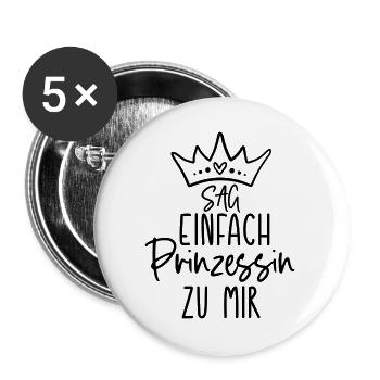 Château de la Princesse Château de la Couronne - Lot de 5 grands badges (56 mm) - blanc - Devant