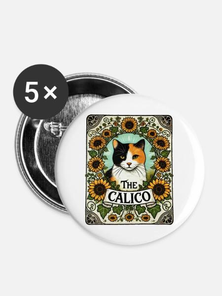 Der Kattun - Buttons groß 56 mm (5er Pack) - Weiß