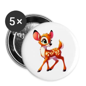 Fawn - Buttons large 2.2''/56 mm (5-pack) - white - Front