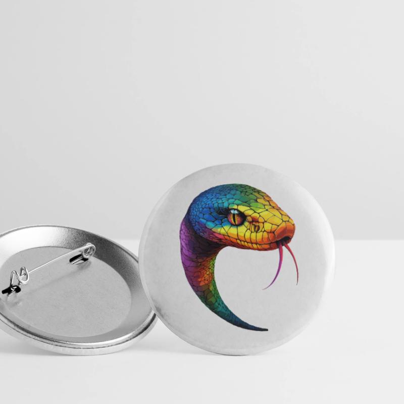 Schlange Python Kobra Mamba Klapperschlange Snake Buttons groß 56 mm (5er Pack)
