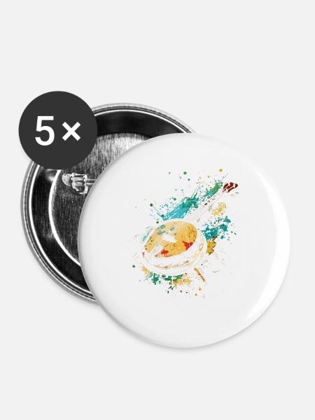 Banjo Graffiti - Buttons groß 56 mm (5er Pack) - Weiß
